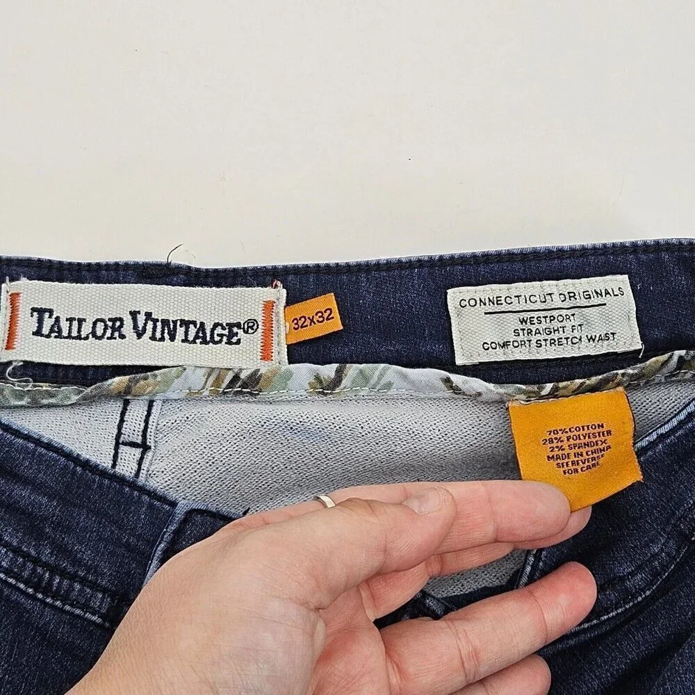 Tailor Vintage Westport Straight Comfort Stretch Waist Jeans Men’s Size 32x32
